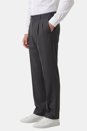 RizzUP Füme Baggy Fit Pileli Kumaş Pantolon – Likralı, Beli Lastikli Rahat Kesim Erkek Pantolon 2600920