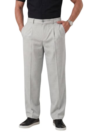 RizzUP Taş Baggy Fit Pileli Kumaş Pantolon – Likralı, Beli Lastikli Rahat Kesim Erkek Pantolon 2600920