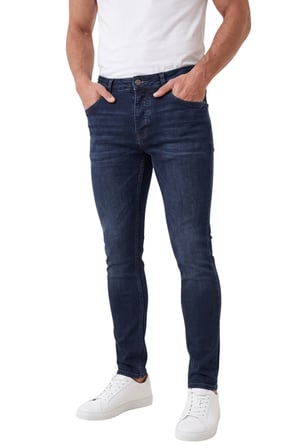 RizzUP Erkek Slim Fit Likralı Yumuşak Dokulu Jean – Esnek Dar Paça Lacivert Kot Pantolon 2602167