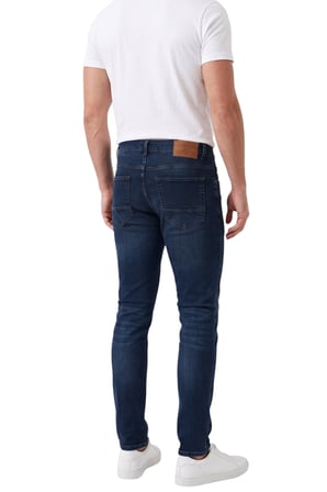 RizzUP Erkek Slim Fit Likralı Yumuşak Dokulu Jean – Esnek Dar Paça Lacivert Kot Pantolon 2602167