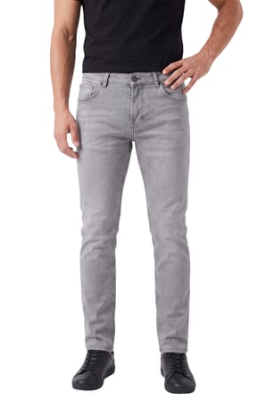 RizzUP Erkek Slim Fit Dar Kesim Likralı Gri Kot Pantolon – Yumuşak Dokulu Esnek Jean 2600816