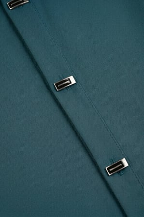 RizzUP Yeşil Slim Fit Likralı Kolay Ütülenebilir Gizli Düğmeli Erkek Gömlek 2602614