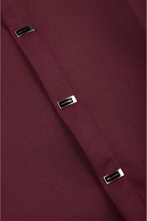 RizzUP Bordo Slim Fit Likralı Kolay Ütülenebilir Gizli Düğmeli Erkek Gömlek 2602614