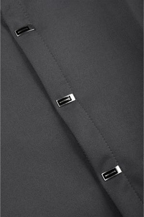 RizzUP Antrasit Slim Fit Likralı Kolay Ütülenebilir Gizli Düğmeli Erkek Gömlek 2602614