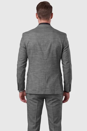 RizzUP Antrasit 3 Parça Slim Fit Yelekli Erkek Takım Elbise – Çift Yırtmaçlı Modern Kesim 2601631