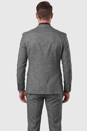 RizzUP Antrasit 3 Parça Slim Fit Yelekli Erkek Takım Elbise – Çift Yırtmaçlı Modern Kesim 2601631