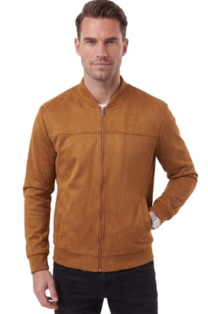 RizzUP Erkek Slim Fit Likralı Taba Süet Ceket – Kırışmayan Ütü Gerektirmeyen Mevsimlik Mont 2504334