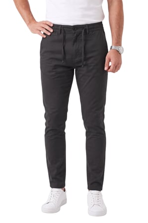 RizzUP Erkek Slim Fit Likralı Siyah Jogger Pantolon – Beli Lastikli İpli Esnek Spor Pantolon 2700523