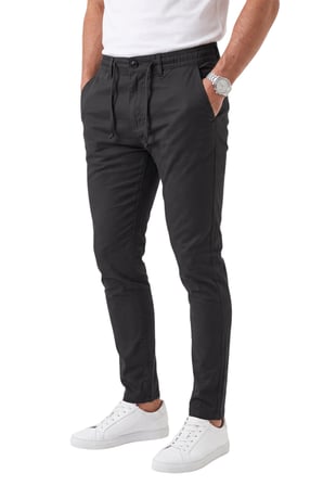 RizzUP Erkek Slim Fit Likralı Siyah Jogger Pantolon – Beli Lastikli İpli Esnek Spor Pantolon 2700523