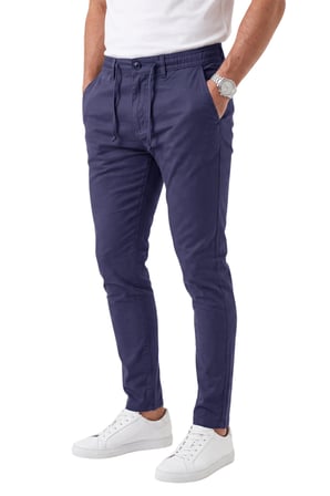 RizzUP Erkek Slim Fit Likralı Lacivert Jogger Pantolon – Beli Lastikli İpli Esnek Spor Pantolon 2700523