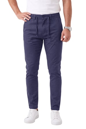 RizzUP Erkek Slim Fit Likralı Lacivert Jogger Pantolon – Beli Lastikli İpli Esnek Spor Pantolon 2700523