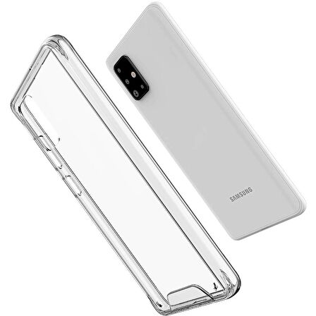 Gpack Samsung Galaxy A51 Kılıf Gard Nitro Şeffaf SilikonNano Glass