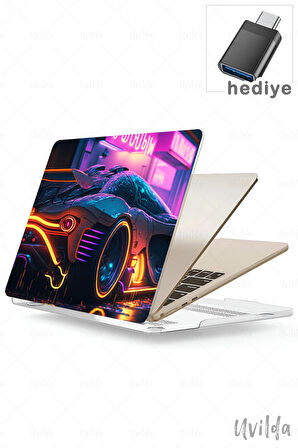 MacBook Pro 13 A2338 A2289 A2251 A2159 A1989 A1708 A1706 uyumlu Otomo-18 UV Msoft PVC Hyper Neon