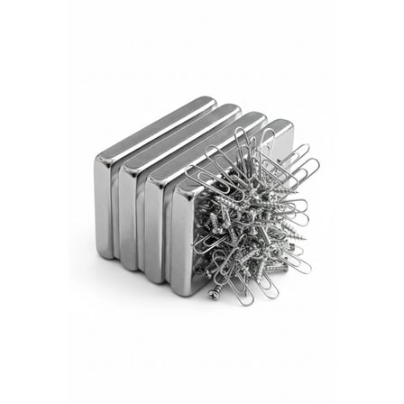 50 adet 40x20x5mm Neodyum Magnet Güçlü N35 Mıknatıs Köşeli Nikel Kaplama