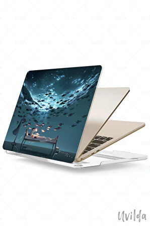 MacBook Air 13.6 A3113 A2681 uyumlu Nefes-3 UV Msoft Desen Gece Balık Rüya