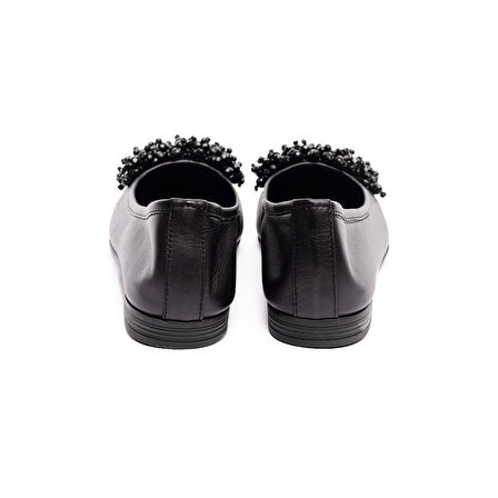 Hakiki Deri Taşlı Kadın Babet