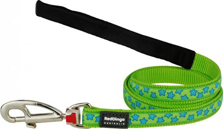 Red Dingo Lime Üzerine Turkuaz Yıldızlı Uzatma S 15mm  1.2 M-Farmapets