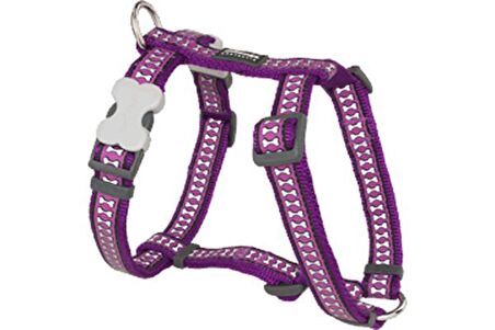 REDDİNGO REFLEKTÖRLÜ KEMİK DESENLİ MOR GÖĞÜS TASMASI S /15MM