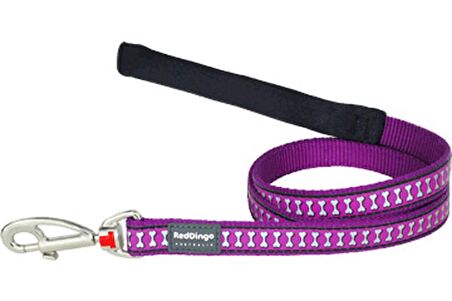 REDDİNGO REFLEKTÖRLÜ KEMİK DESENLİ MOR UZATMA M 20MM / 1.2 M