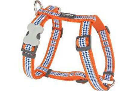 Red Dıngo Fang It Desenlı Turuncu Kopek Gogus Tasması 15Mm