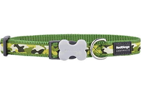 Red Dingo Kamuflaj Yeşil Köpek Boyun Tasması 15mm-KONG