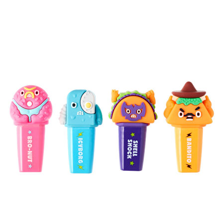 Smiggle - Smigglets Hangry Heroes Fosforlu Kalem Paketi X4