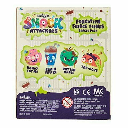 Smiggle - Snack Attackers 4lü Silgi Paketi