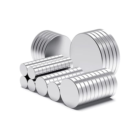 50 Adet 10x2mm Yuvarlak Neodyum Mıknatıs Güçlü Magnet Nikel Kaplamalı (  )