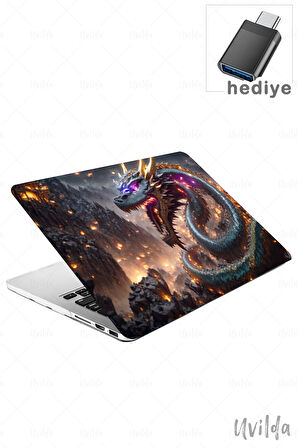 MacBook Pro 16 A2485 uyumlu Nefes-15 PVC Msoft Kapak Ejderha Işıklar