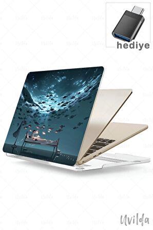 MacBook Pro 13 A2338 A2289 A2251 A2159 A1989 A1708 A1706 uyumlu Nefes-3 Lüks Msoft Gece Balık Rüya