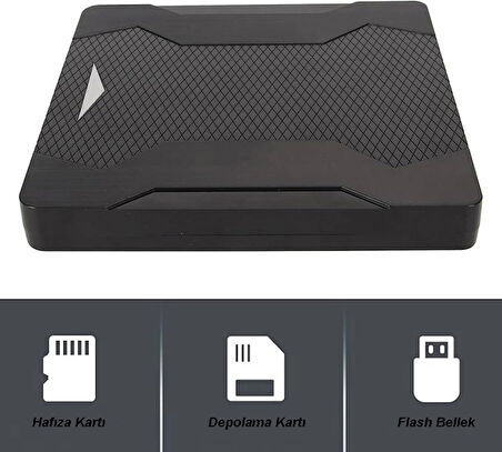TechTic Harici DVD Sürücüsü USB 3.0 Type-C Sessiz CD Dvd Okuma Çok Fonksiyonlu MikroSD Kart SD Kart 