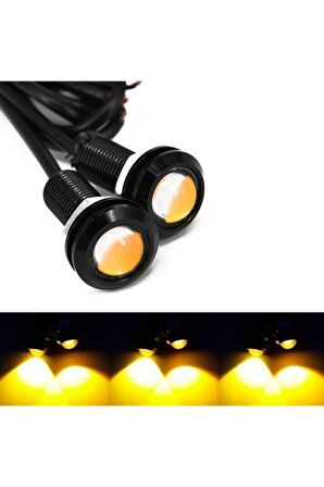 Ayna Altı Led Kartal Gözü Gündüz Farı Led Amber Turuncu 1 Çift