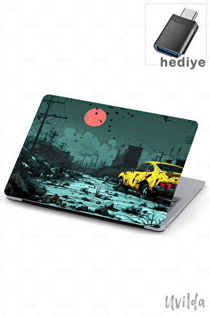MacBook Air 13.3 A2337 A2179 A1932 uyumlu Otomo-7 HD Ultra Msoft Issız Gece ve Ay
