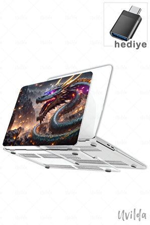 MacBook Pro 14 A3401 A3185 A3112 A2992 A2918 A2779 A2442 uyumlu Nefes-15 Msoft UV Kapak Ejderha Işıklar