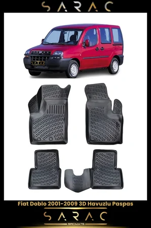 Fiat Doblo 2003 Model Araca Özel 3d Havuzlu Paspas