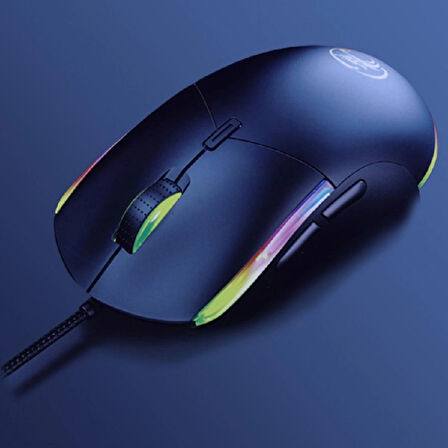TechTic Ergonomik Çift El Kullanım Gamer Kablolu Oyuncu Mouse RGB İmice T30 Ayarlanabilir 3200DPI