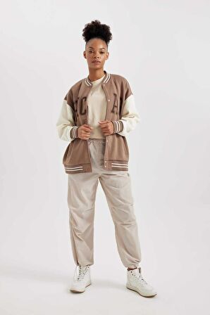 DeFactoFit  Standart Fit Sporcu Uzun Boy Pantolon Cepli Esnek Bantlı Paça A9548AX23WNGR435