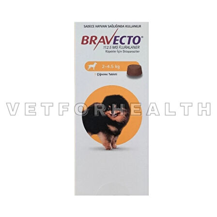 Bravecto 2-4.5 kg Köpekler için Tablet SKT:08.25