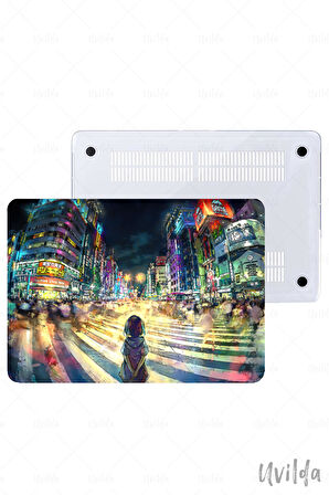 MacBook Pro 13 A2338 A2289 A2251 A2159 A1989 A1708 A1706 uyumlu Japon-24 UV Lans Msoft Shibuya Tokyo