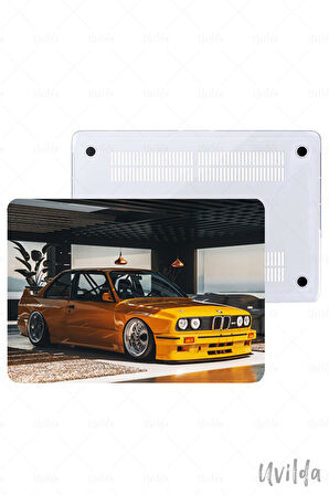 MacBook Pro 13 A2338 A2289 A2251 A2159 A1989 A1708 A1706 uyumlu Otomo-5 UV Msoft Desen BMW E30 DTM Sarı
