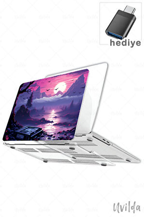 MacBook Pro 14 A3401 A3185 A3112 A2992 A2918 A2779 A2442 uyumlu Kaos-8 HD Msoft Kapak Alacakaranlık