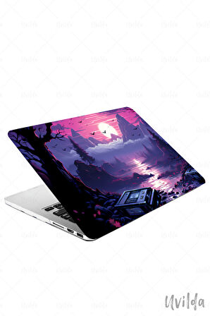 MacBook Pro 14 A3401 A3185 A3112 A2992 A2918 A2779 A2442 uyumlu Kaos-8 HD Msoft Kapak Alacakaranlık