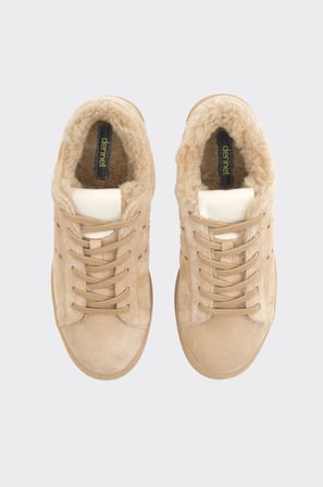 Hakiki Deri Comfort Taban Kürklü Kadın Sneaker 
