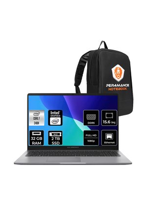 Expertbook P1 Core 7 240H 32GB RAM 2TB SSD 15.6" FHD FreeDOS P1503C716512G0DP319 Notebook + Per4 Çanta
