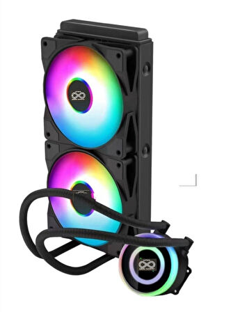 AZTECH LIQUID COOLING AZ240 - 1B AM5  1700P 240mm ARGB Fan Siyah Sıvı Soğutucu