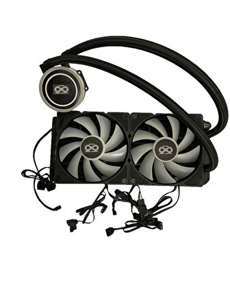 AZTECH LIQUID COOLING AZ240 - 1B AM5  1700P 240mm ARGB Fan Siyah Sıvı Soğutucu