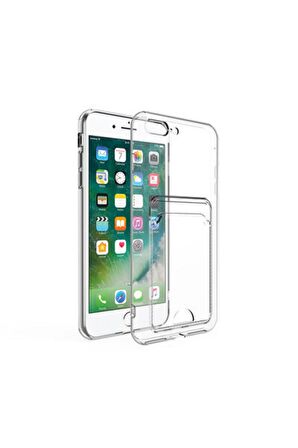 Apple Iphone Se 2022 Ile Uyumlu Kılıf Kartlıklı Kartvizitli Şeffaf Telefon Kılıfı Kapak