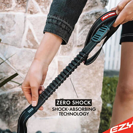 Ezydog Leash Zero Shock Köpek Gezdirme Kayışı Siyah (122cm)