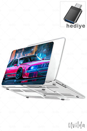MacBook Pro 14 A3401 A3185 A3112 A2992 A2918 A2779 A2442 uyumlu Otomo-3 PVC Msoft BMW 635 CSI Kırmızı 