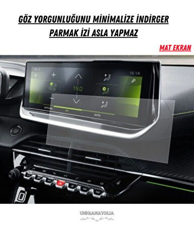 Peugeot 2008 2019-2020 Navigasyon ve Multimedya Uyumlu Mat Ekran Koruyucu